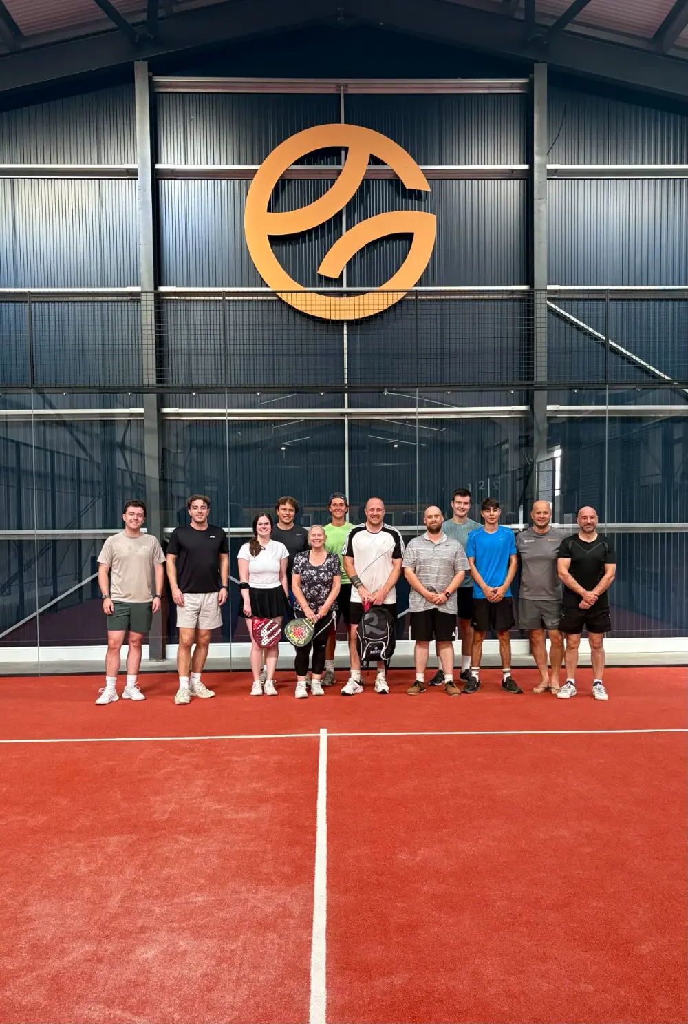 A group of padel players at gotpadelclub Lincoln